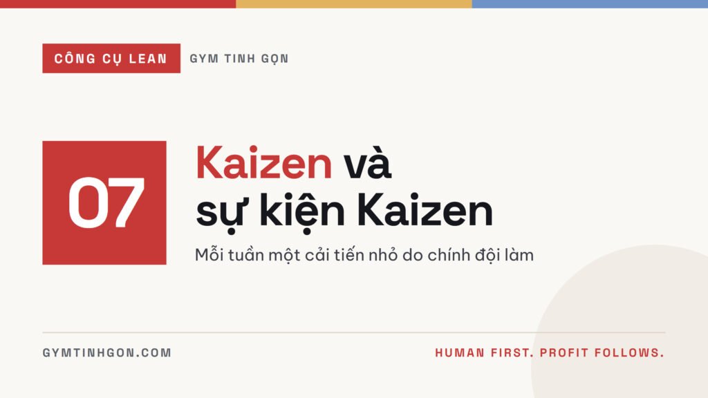 Ảnh bìa: Kaizen ở phòng tập: tổ chức sự kiện Kaizen một ngày cùng đội ngũ